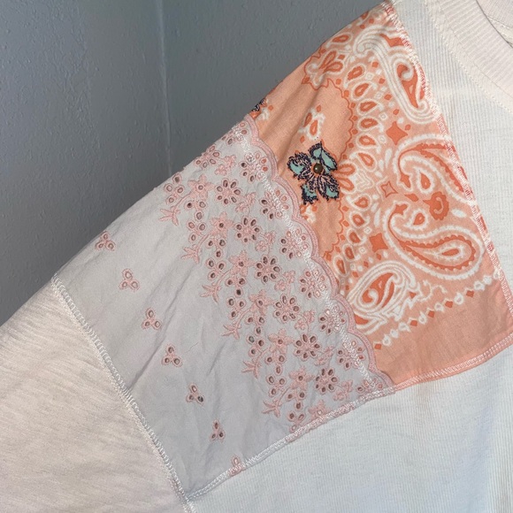 We The Free bohemian BOHO Long Sleeve Blouse Women Size Medium - Picture 2 of 4